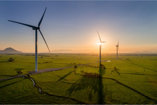 plusieurs éoliennes